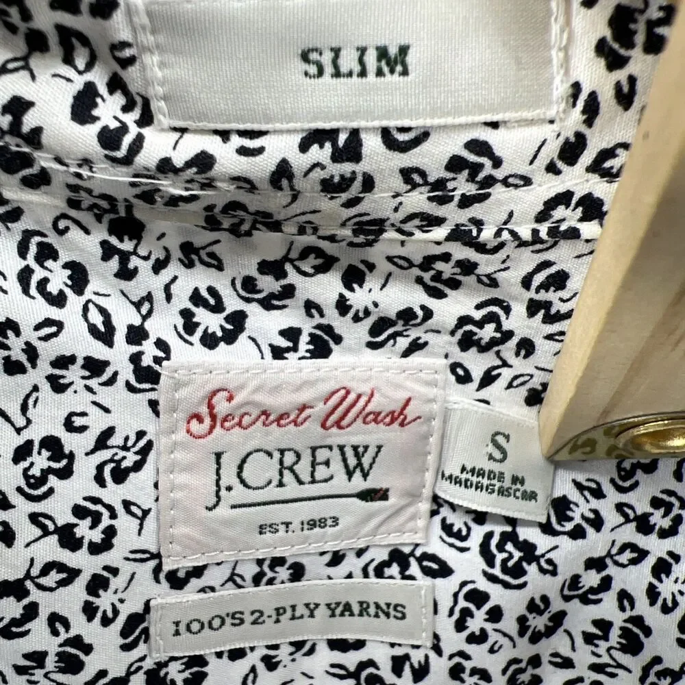 Lot of 2 J.CREW Slim Secret Wash Long Sleeve Button Down Shirts Size S 20x29 EUC
